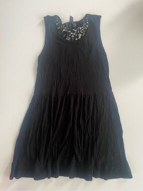Style & Co. Black Sleeveless Mini Dress with Lace Back